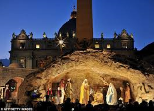 Image result for St. peter's basilica nativity scene