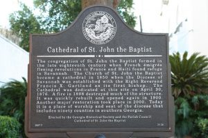 Cathedral of Saint John the Baptist Historic Marker Savannah