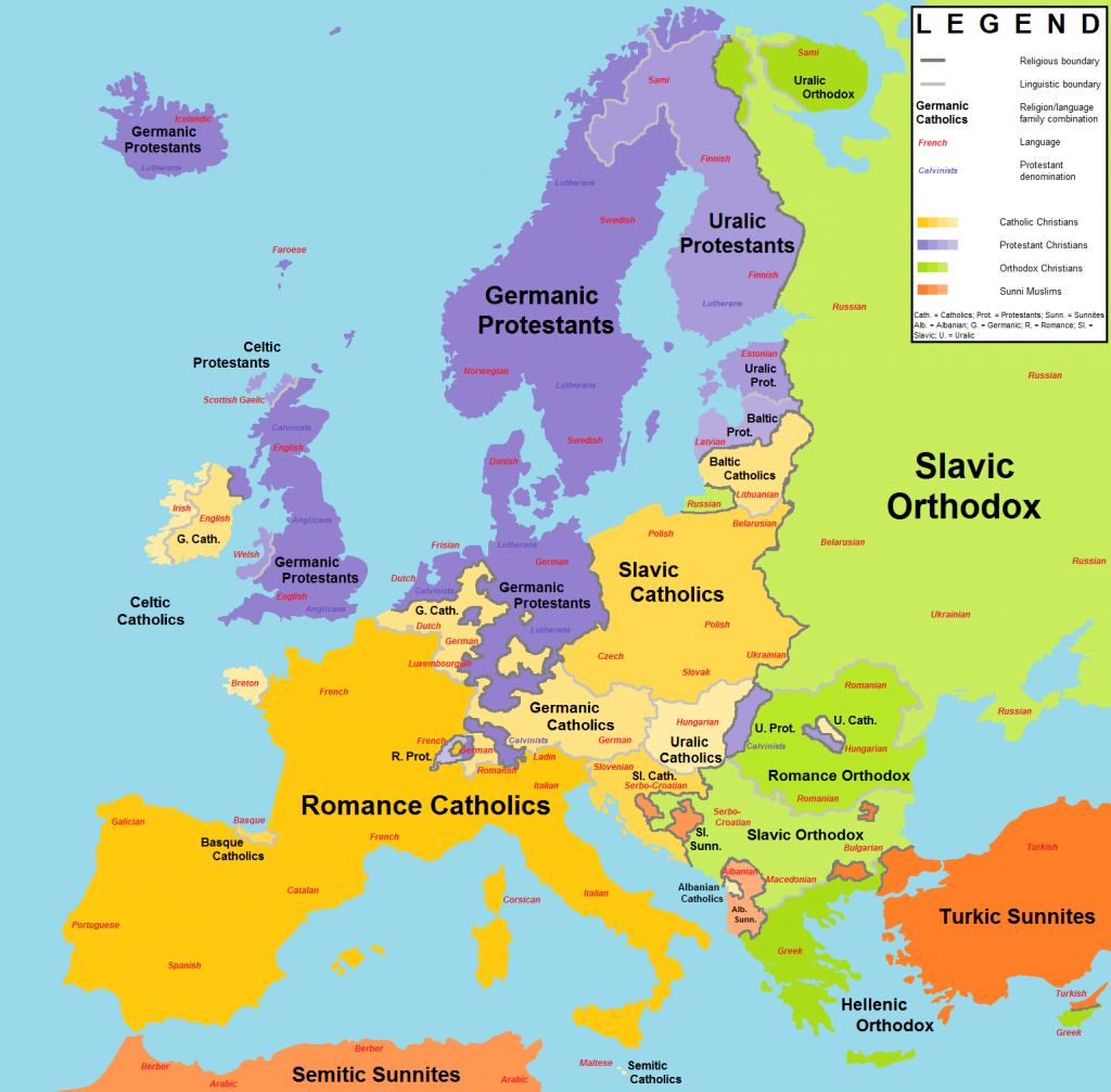 Christian Denominations in Europe